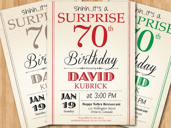 Surprise 70Th Birthday Invitations 10
