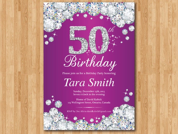 Ladies 50Th Birthday Invitations 8