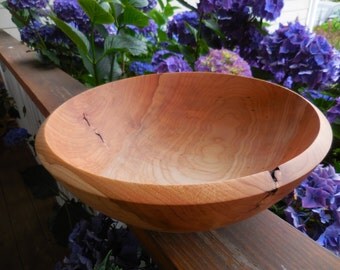 Maple Wood Bowl 12 inch, Salad Bowl, Wood Bowl, Serving Dish, Fruit Bowl, Centerpiece, Wedding Gift