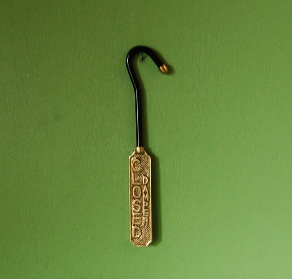 Brass Fireplace Damper Hook