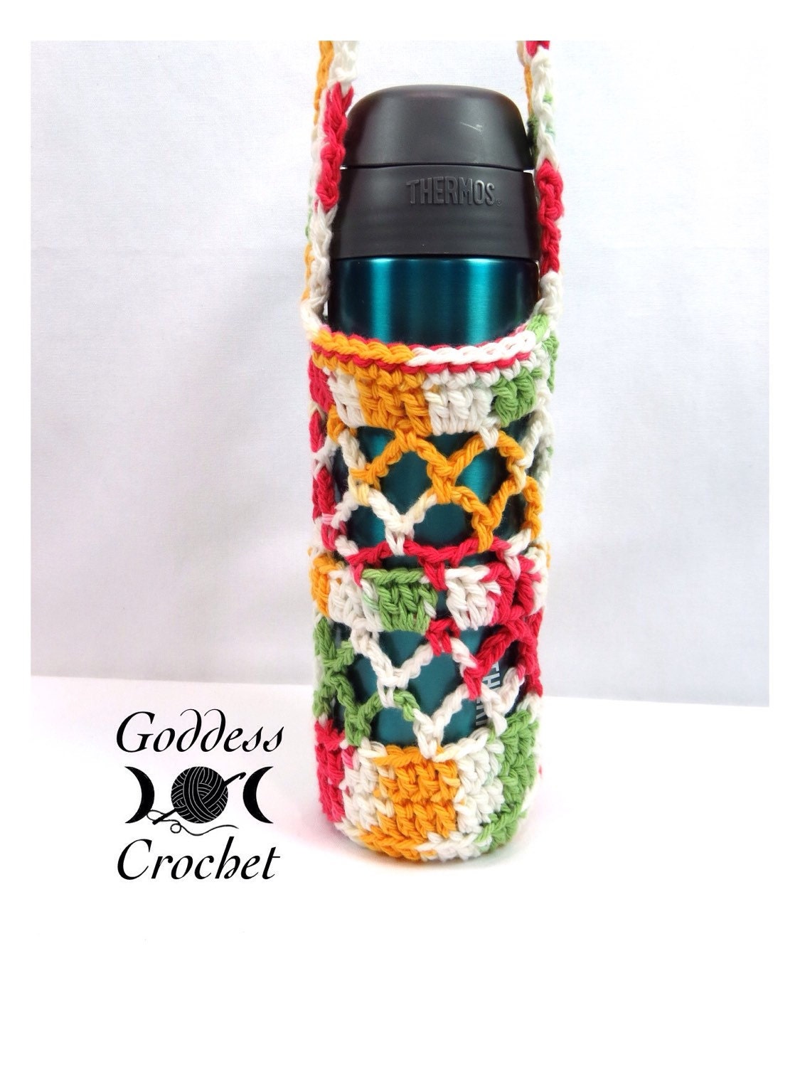 bottle water pattern holder crochet Water GoddessCrochet Holder Koozie Crochet shoulder with by Bottle