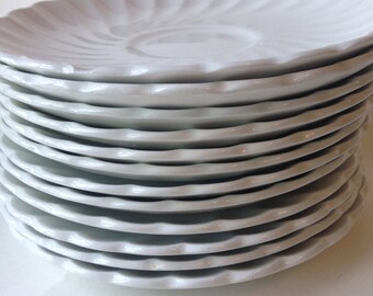 Johnson Brothers Regency White Saucer - China Plates - 12 Saucers