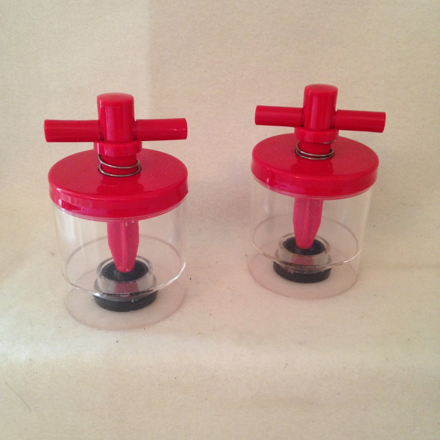 Vintage Salt and Pepper Grinders BODUM Denmark Retro Red