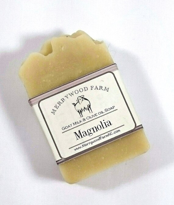 Goat Milk & Olive Oil Soap Magnolia Handcrafted by MerrywoodFarm