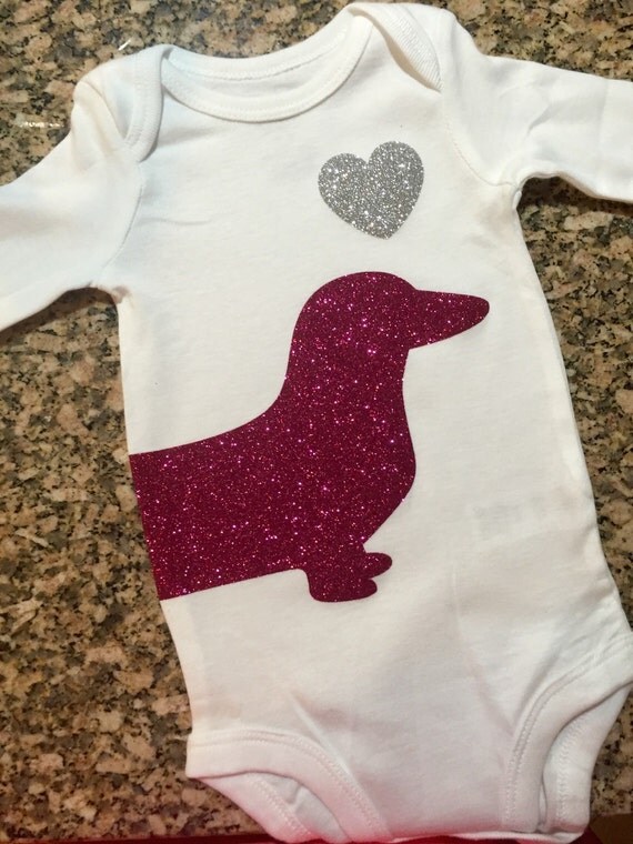 Dachshund baby onesie