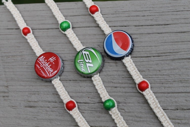 Recycled Bottle Cap Bracelets by NillBeanAccessories on Etsy
