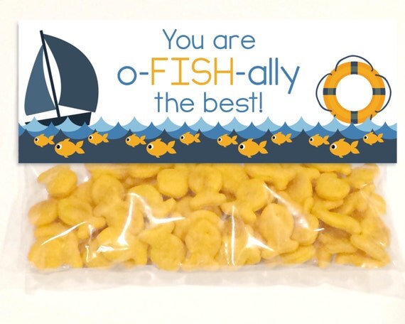You Are 'O-Fish-Ally' the Best PRINTABLE Treat Bag