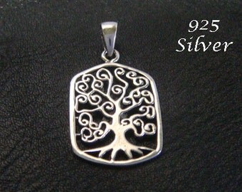 Tree of Life Necklace with a 925 Silver CelticTree of Life Pendant Intricately Detailed - Tree of Life Necklace, Tree of Life Jewelry 059