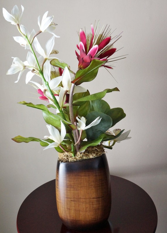 Silk Flower Arrangement Tropical Flower Arrangement with