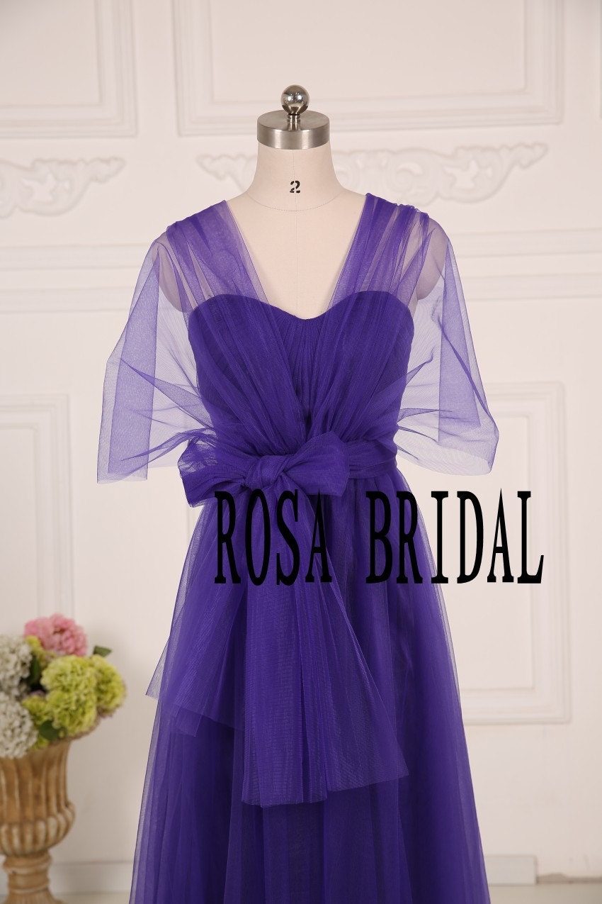Bridal Eggplant Bridesmaid dresses Long Summer by rosabridal