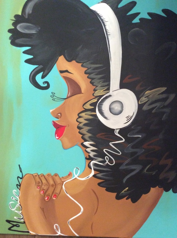 Black Art/ African American Art Acoustic Sister