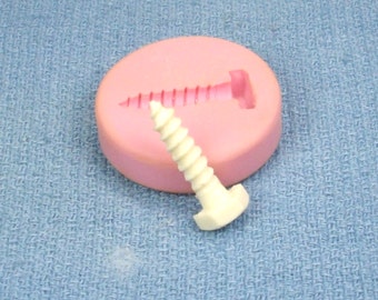 Silicone mold, silicone moulds, silicone rubber mold, resin molds, silicone soap molds, steam punk, small 1/4" x 1" long lag bolt