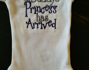Download Items similar to Daddy's Princess has Arrived Embroidered ...