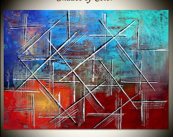 Painting 50" - , original handmade oil painting on canvas, thick layers, Modern style, By Maitreyii