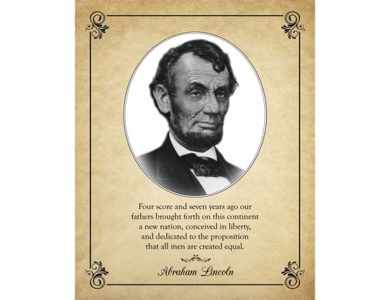 Four score and seven years ago excerpt from by ...