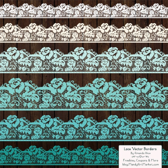 Download Professional Rose Lace Borders in Aqua - Lace Border, Lace ...