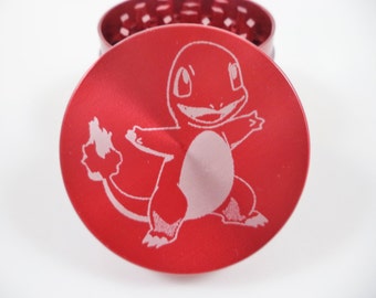 Pokemon Charmander 2.2"Laser Etched 4 Piece Metal Herb Grinder
