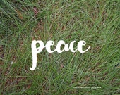 Peace 8x10 Printable sign, Peace typography 11x14, Digital art grass with white background, white green instant download art teen dorm decor