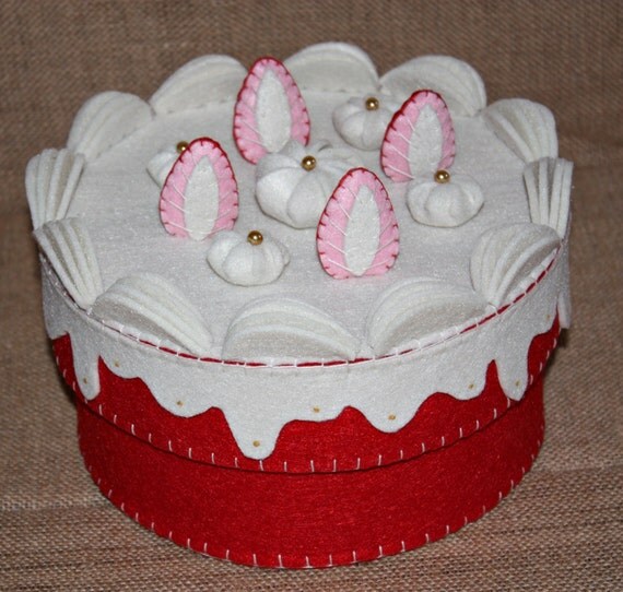 Felt Box/Jewelry Box/Gift Box /Home Decor/Children's Box (Made100 Felt