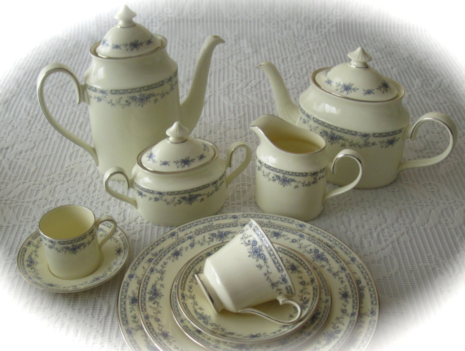 Tea Serving Set, Minton Bellemeade Bone China, Made in England, Vintage