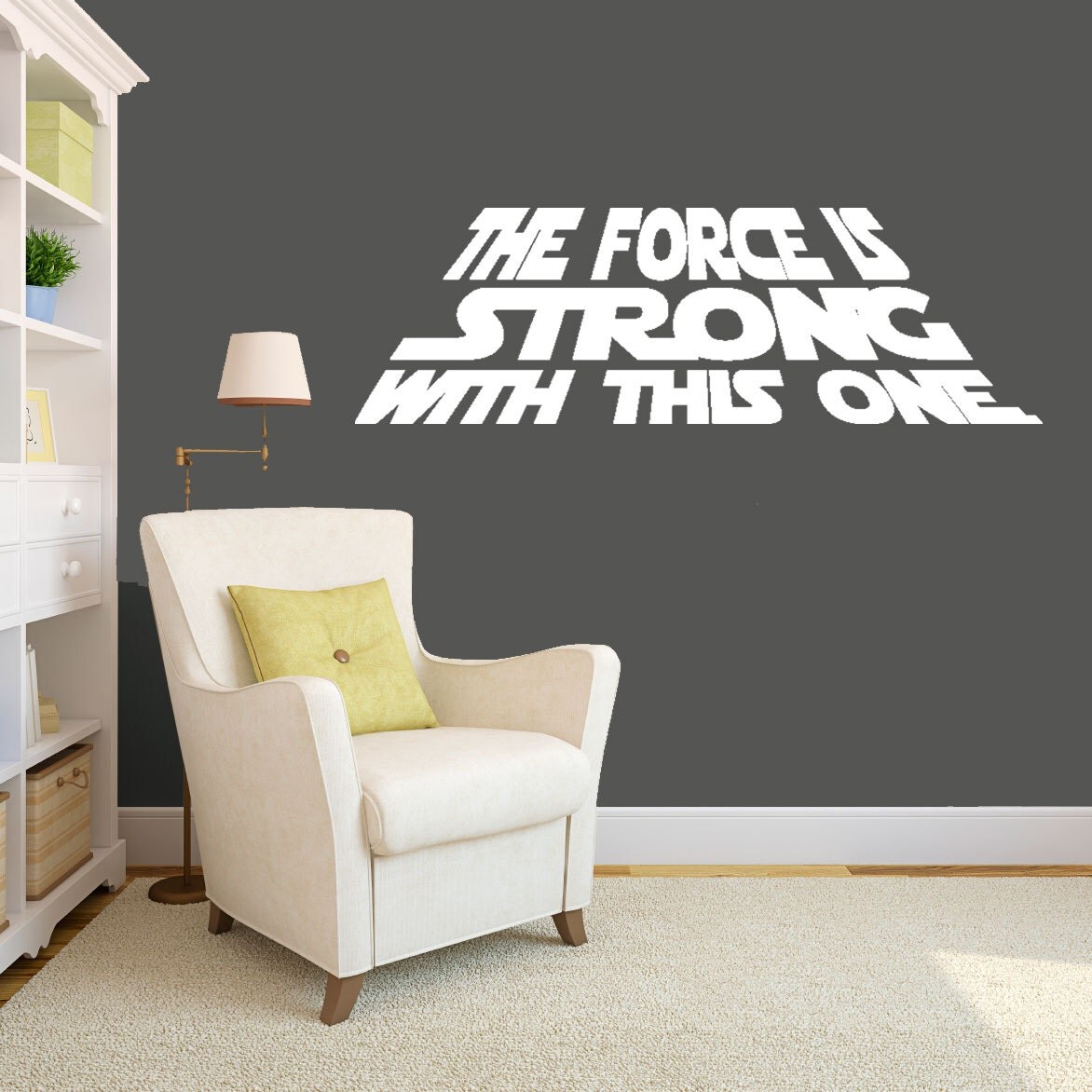 The Force Is Strong wall Decal for the Jedi in your life.