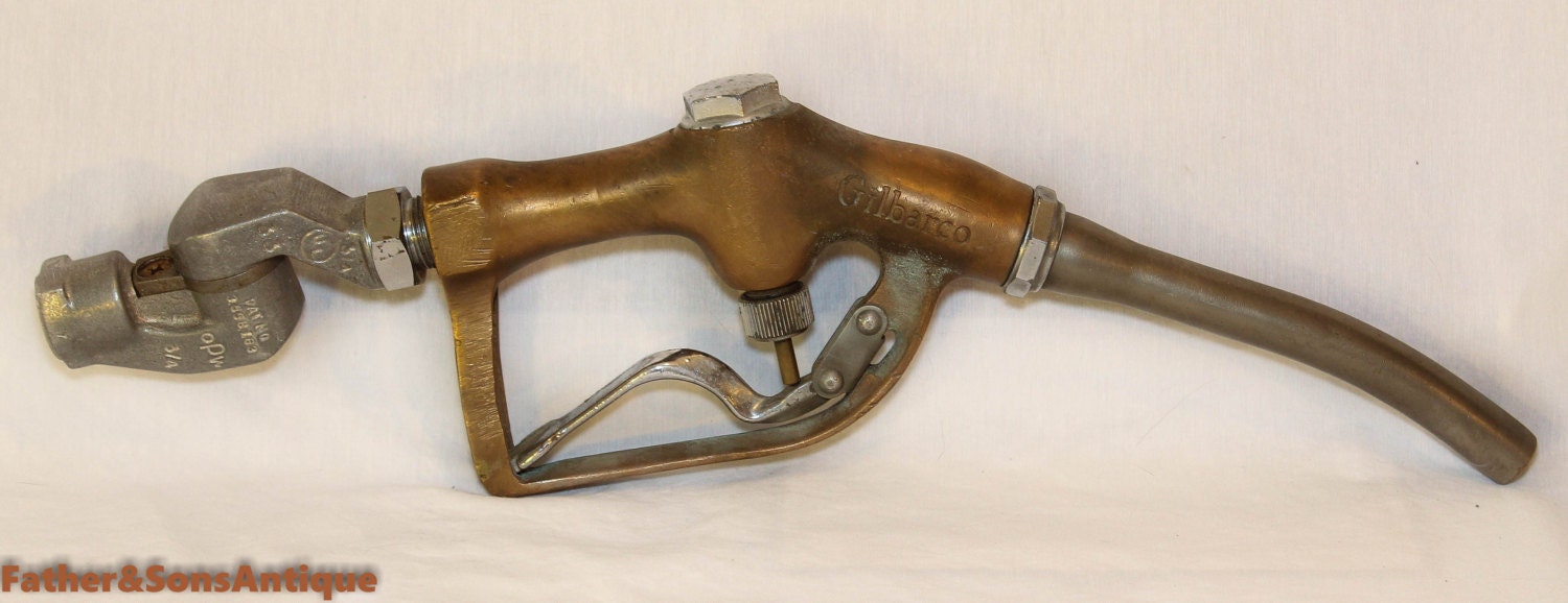 Vintage Original BRASS Gilbarco Gas Pump Nozzle