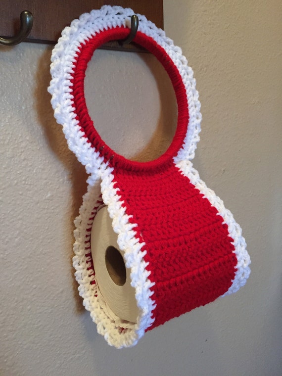 Crochet Toilet Paper Holder for Bathroom by NanasHandcraft on Etsy