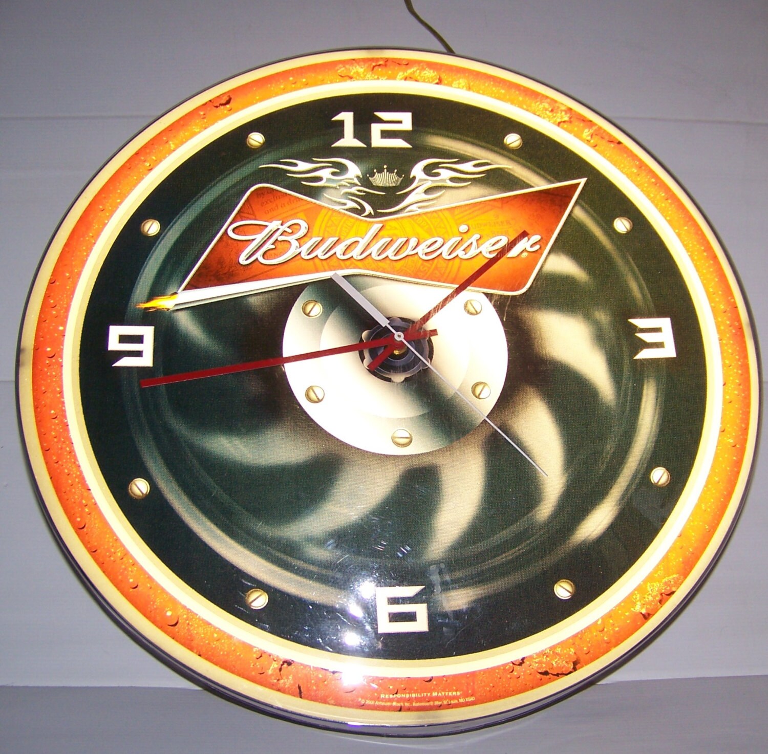 Budweiser Eagle Lighted Clock Sign Beer by RCAntiquesandCollect