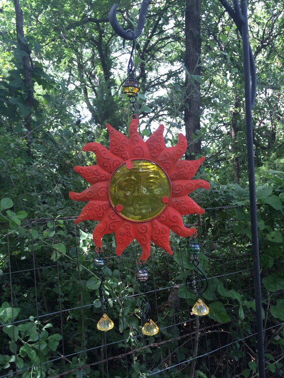 Orange SunCatcher Celestial Metal Yard Art Metal Outdoor Orange SunCatcher Celestial Metal Yard Art Metal Outdoor