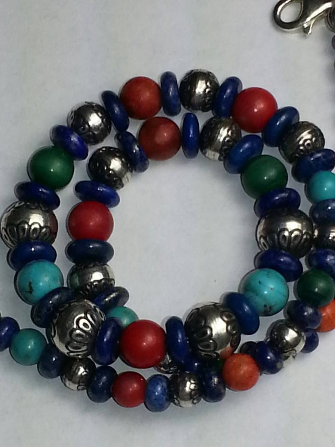 Carolyn Pollack Sterling. Silver Squash Blossom Necklace W/