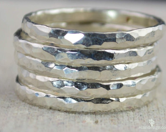 Super Thick Pure Silver Stackable Ring(s), Stack Ring, Stacking Ring, Stackable Ring, Silver Ring, Fine Silver, Pure Silver, Sterling Silver