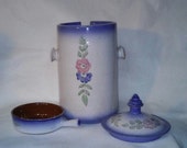 Vintage Crock Jar with Stacking Bowls Vintage Crock Jar with Stacking Bowls