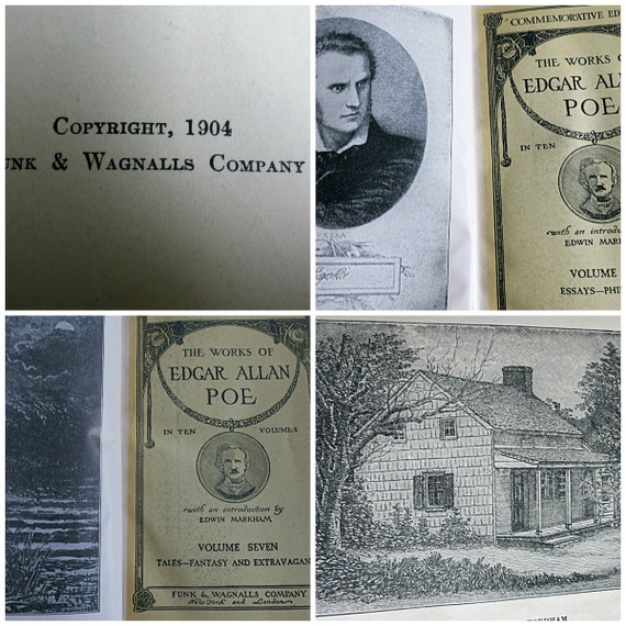 Edgar Allan Poe Set Poe Books 1904 Poe Books Poe Funk
