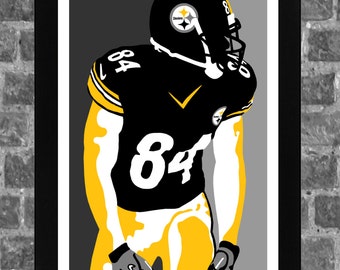 Pittsburgh Steelers Antonio Brown Portrait Sports Print Art 11x17