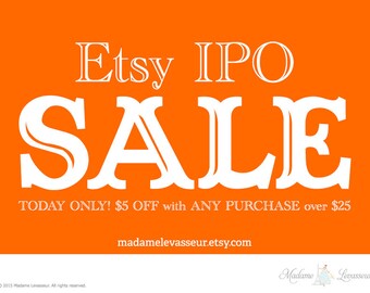 One Day Sale! Etsy IPO Sale! premade logo design printable art instant ...