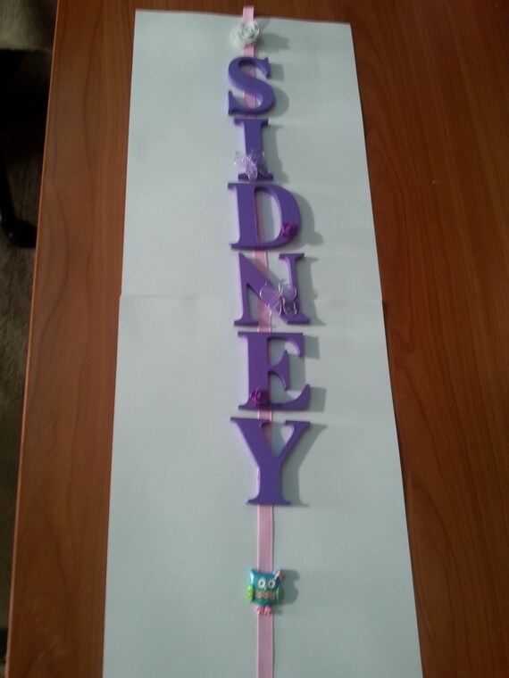 Ribbon Custom Made Name Decor by BastCrafts on Etsy