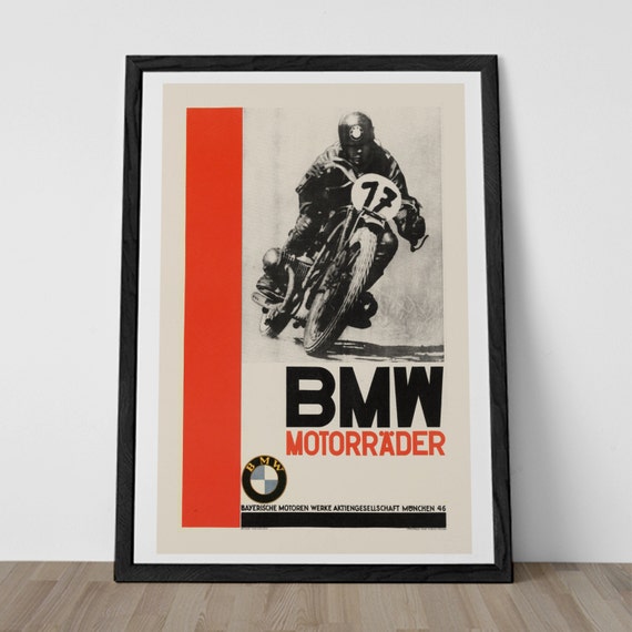 Vintage BMW Poster ART DECO Print by EncorePrintSociety on ...