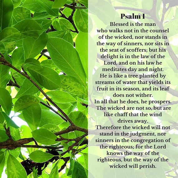Blessed Psalm 1 Printable Inspirational by OriginalWorksbyJoy