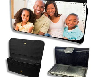 On Sale Personalized custom leatherette womens wallet bifold add your image logo or artwork. Hold your checkbook. wedding gift ideas