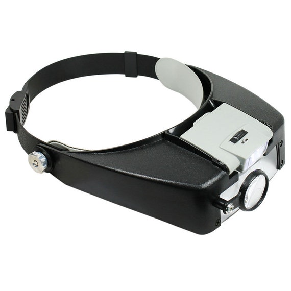 Items Similar To Jewelers Head Headband Magnifier Led Illuminated Visor Magnifying Glasses Loupe 9792