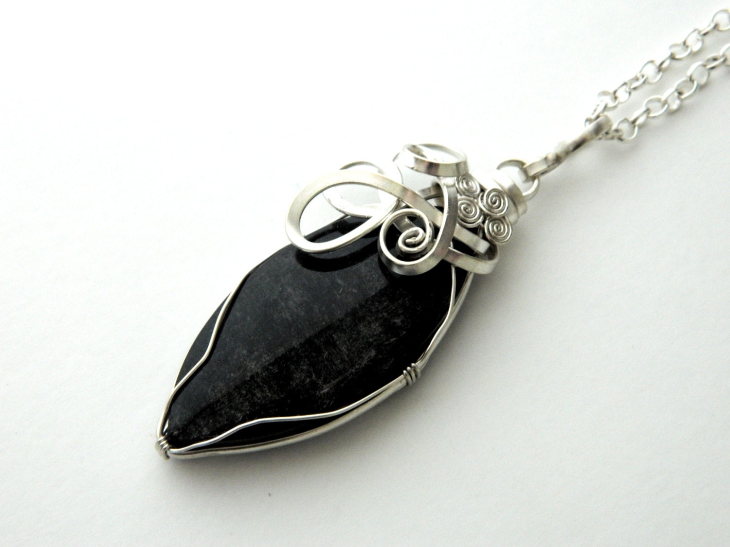 lead and obsidian jewelry