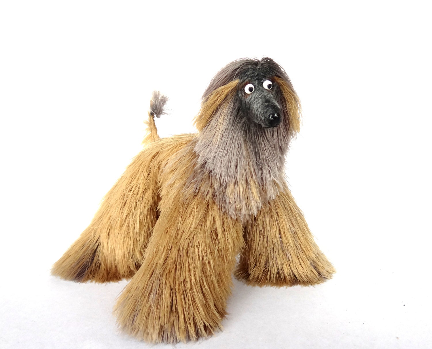 miniature dog cute plush toy Afghan Hound by AnnushkaHomeDecor