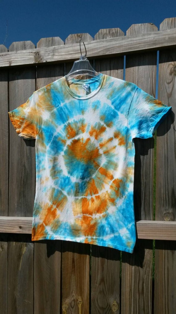Tie Dye Shirt Blue and Orange Tie Dye Shirt by MessyMommasTieDyes