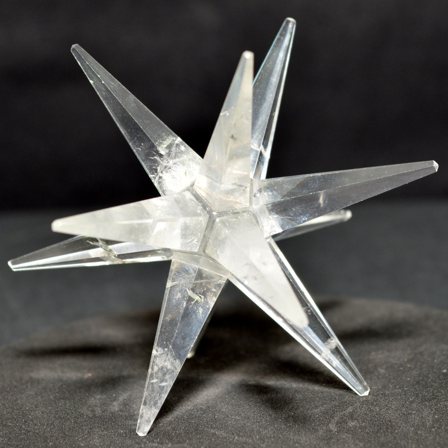 2.6 12 Point Crystal Clear Quartz Merkaba Star Natural by HQRP