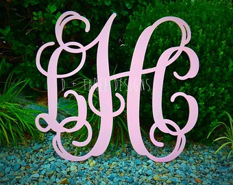 22 Inch Wooden Monogram Painted, Wooden Letters, Monogram, Home Decor, Nursery Letters, & More