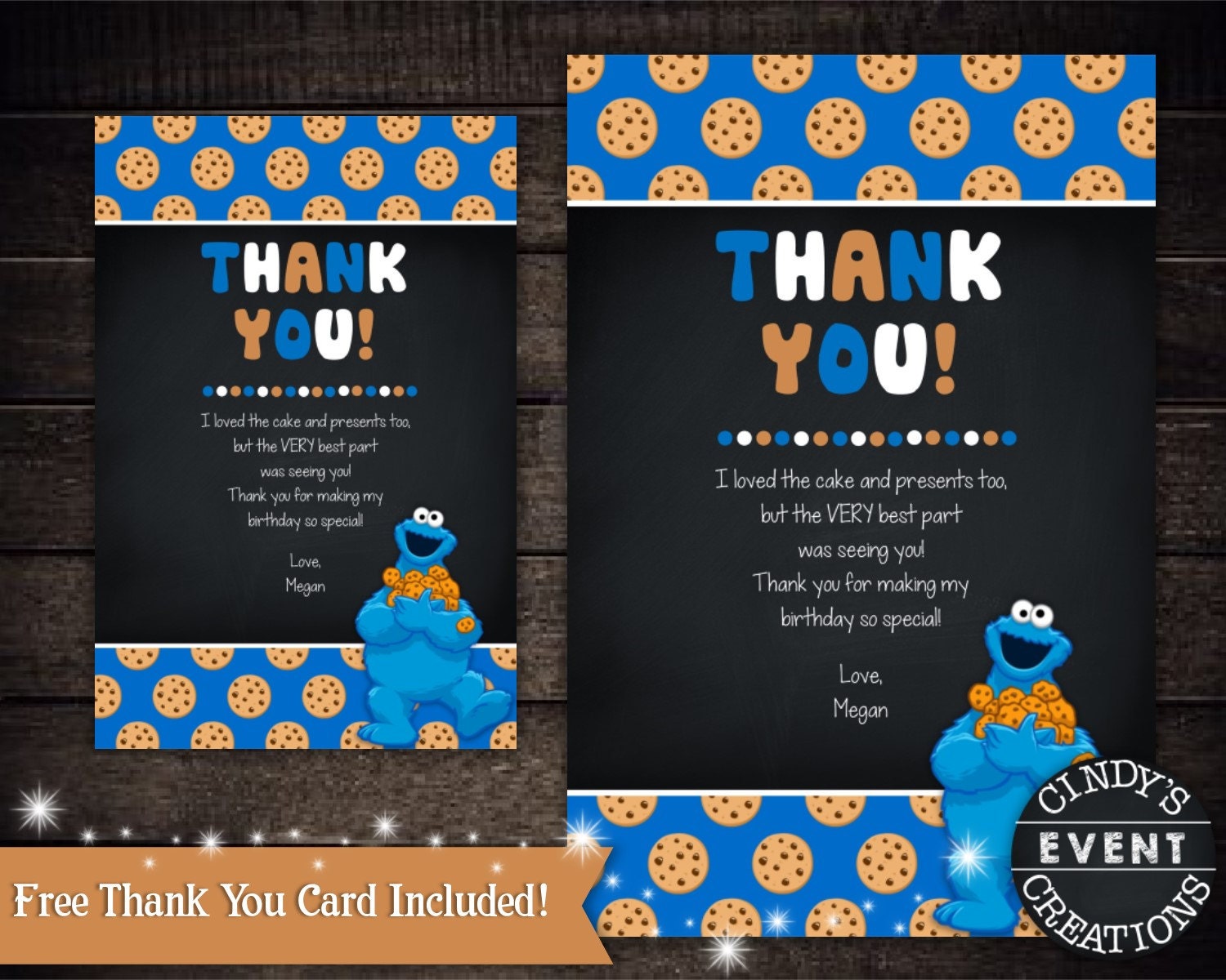 Cookie Monster Birthday Invitation Cookie Monster Digital