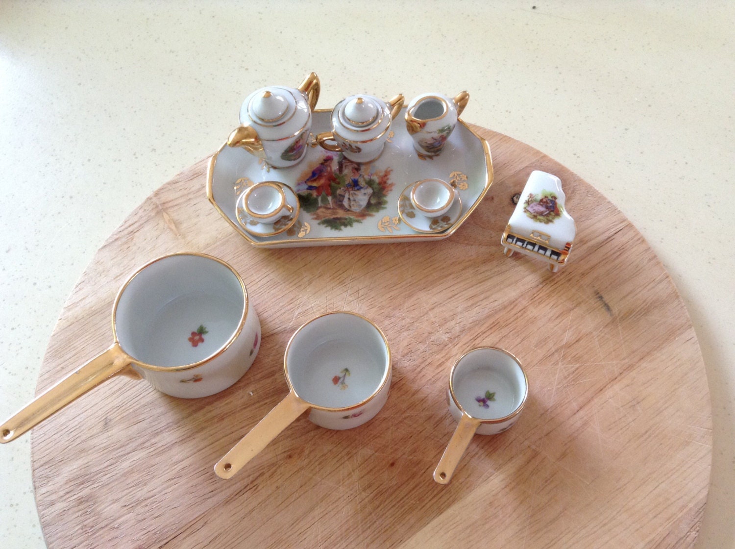 porcelain tea set miniature