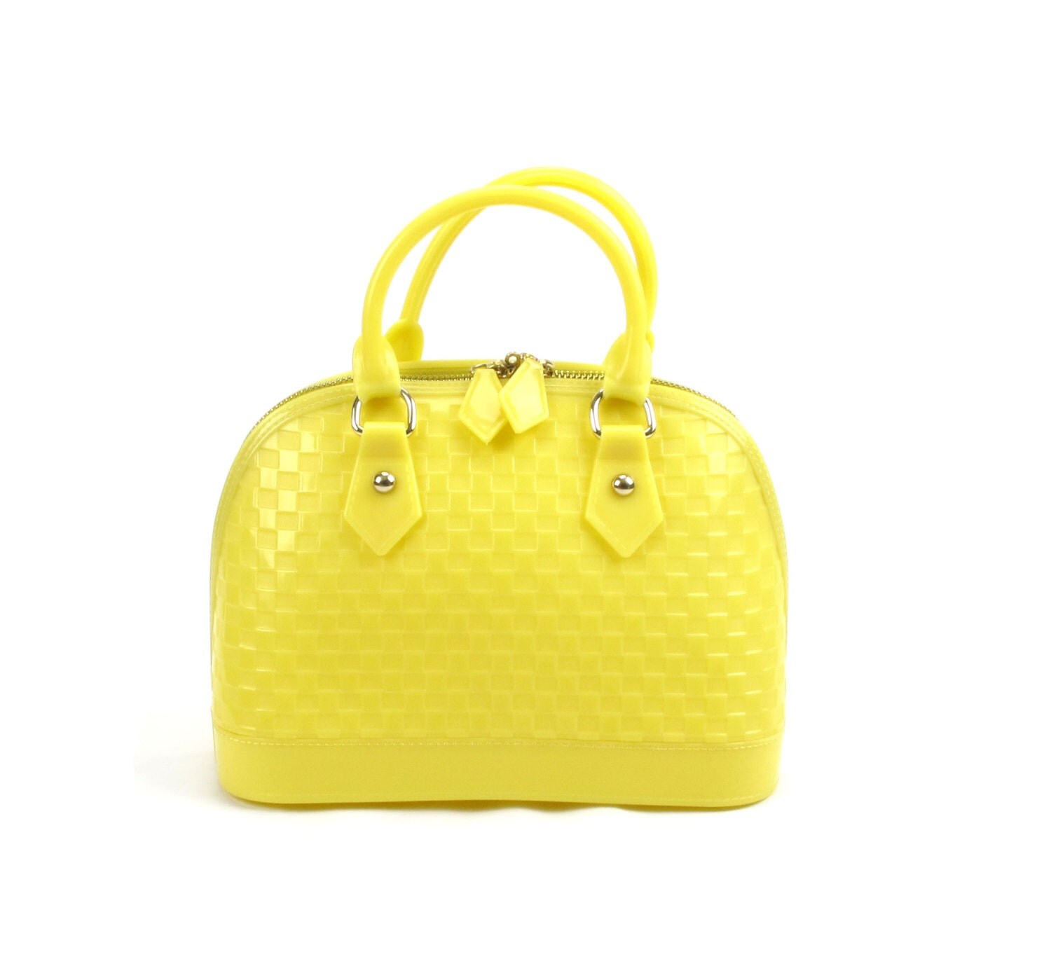 Jelly Bag Gel Tote Handbag Shoulder Bag Purse LaMania Yellow