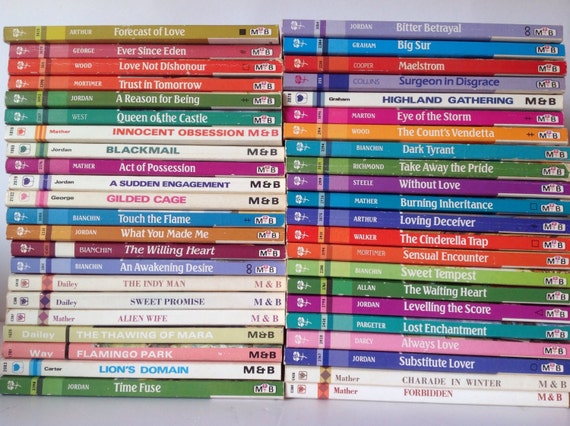 Lot of 44 Vintage 1970s / 1980s Romance Novels by FadoVintage