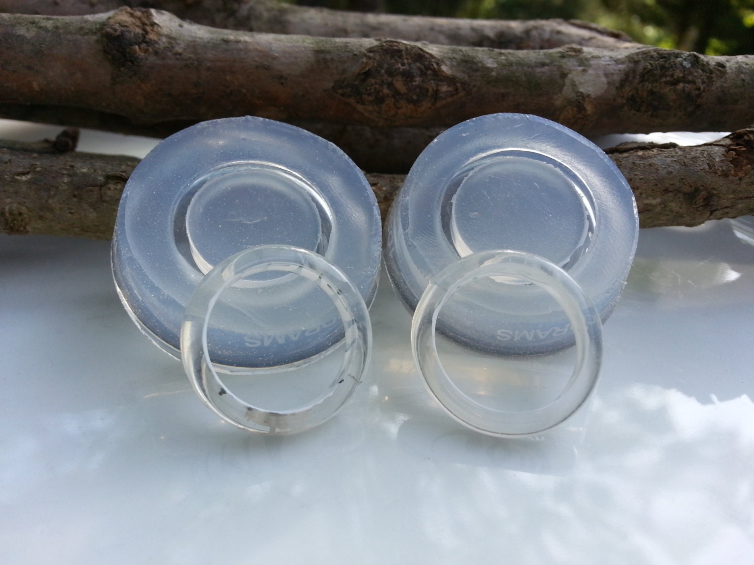 MOLD Clear Silicone Half Round Band Ring Clear by schmittbyhand